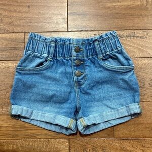 Girls Little Co. by Lauren Conrad Paper-Bag Waist Blue Denim Shorts - Size 7